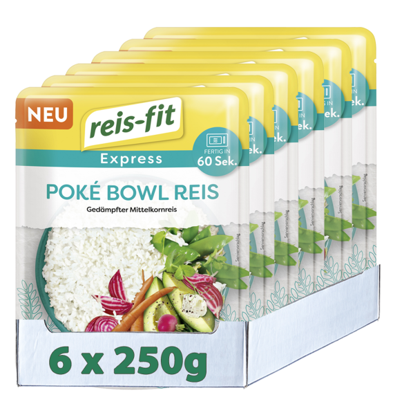reis-fit Express Poké Bowl Reis 6x250g