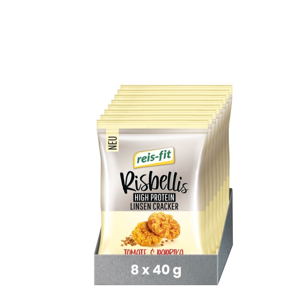 reis-fit Risbellis High Protein Linsen-Cracker 8x40g