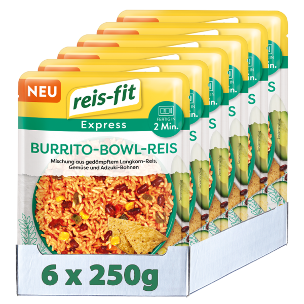 reis-fit Express Burrito-Bowl-Reis 6x250g