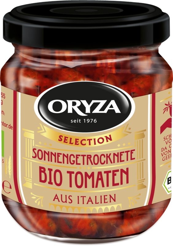 ORYZA Bio Sonnengetrocknete Tomaten in Olivenöl 180g