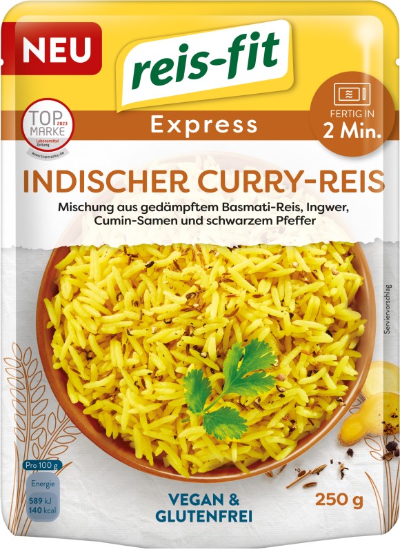 reis-fit Express Indischer Curry-Reis 250g