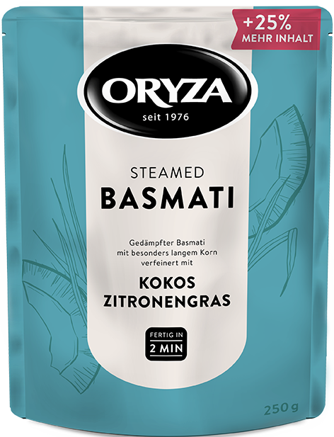 ORYZA Steamed Basmati Kokos & Zitronengras 6x 250g