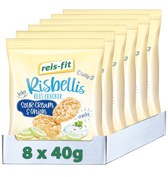 reis-fit Risbellis Sour Cream & Onion 8x40g