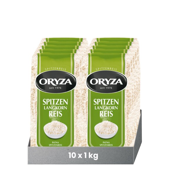 ORYZA Spitzen-Langkorn Reis 10x 1kg