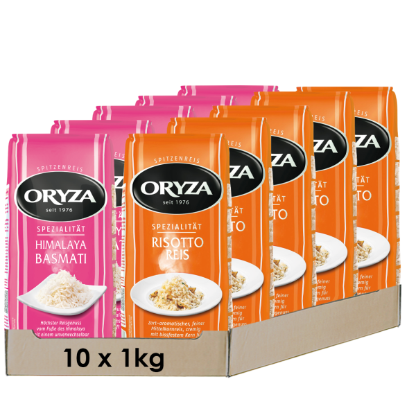 ORYZA Spezialitäten Mix Himalaya Basmati & Risotto 10x 1 kg