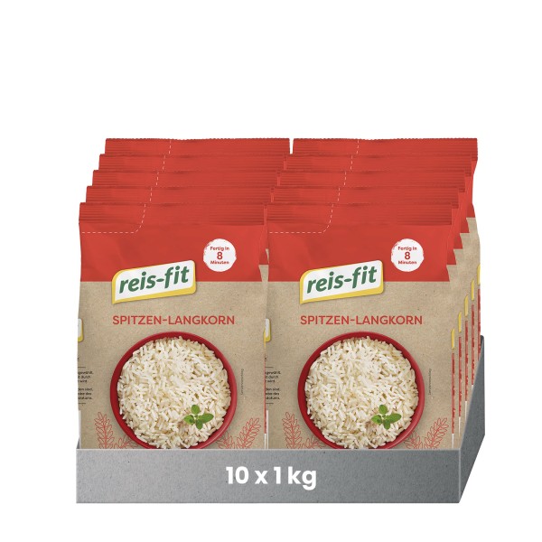 reis-fit 8 Minuten Spitzen-Langkorn-Reis 10x1kg