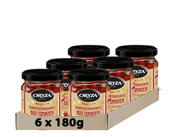 ORYZA Selection Bio Sonnengetrocknete Tomaten in Olivenöl 6x 180g