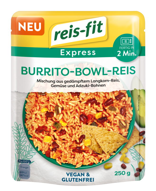 reis-fit Express Burrito-Bowl-Reis 250g